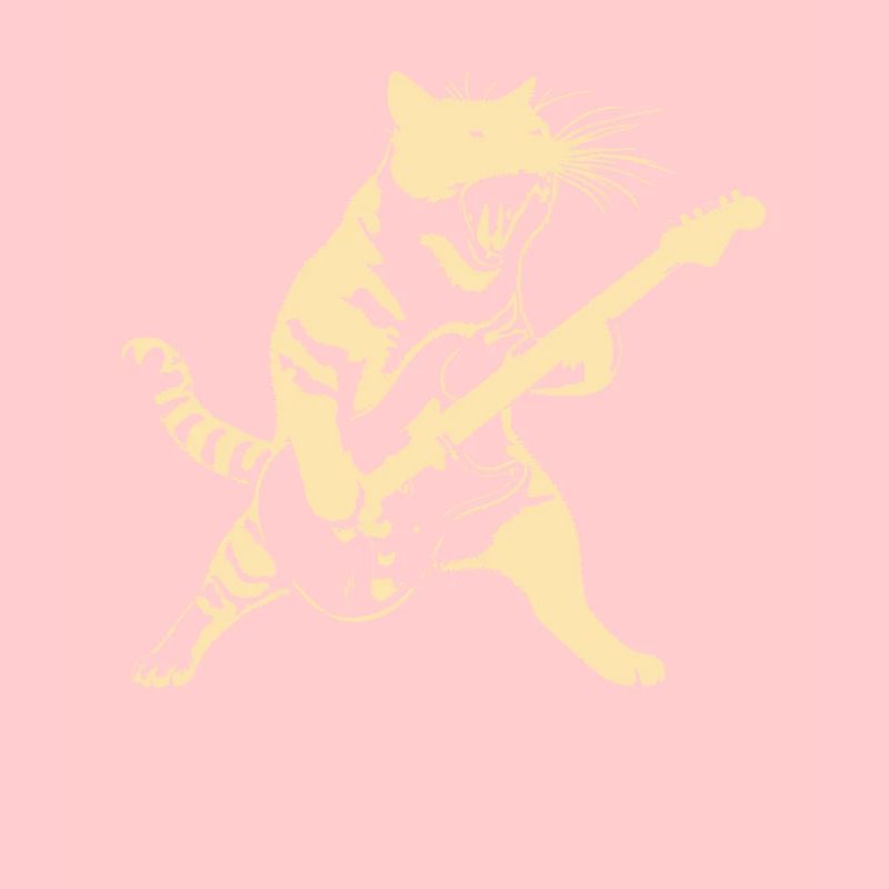 Rockin' Kitty Un design cool avec un chat