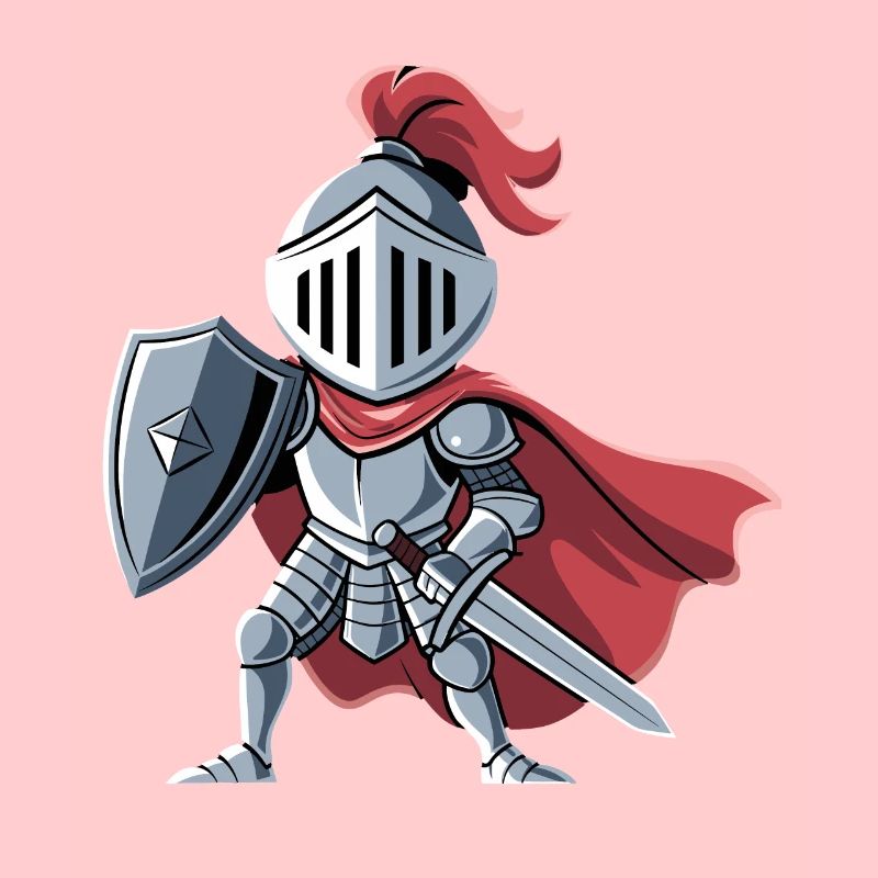 Freundlicher Ritter als Geburtstagsgeschenk Design