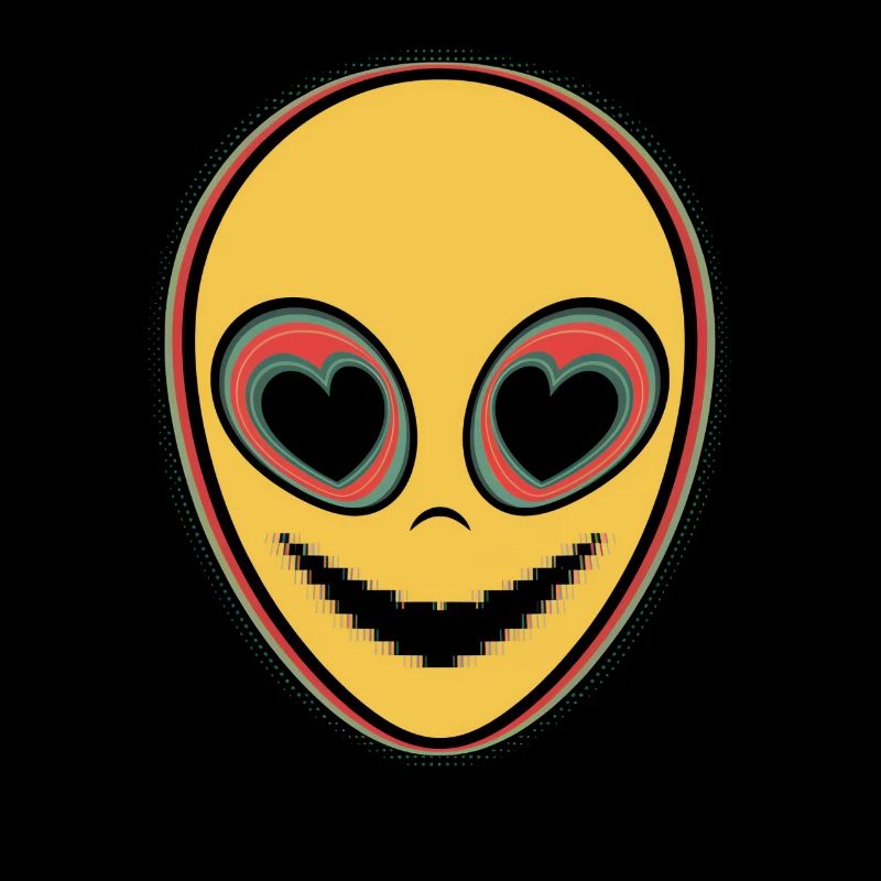Psychedelic Alien Face Ravers