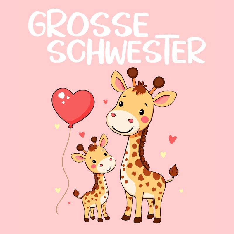 Stolze grosse Schwester Giraffe Geschenk Geburt