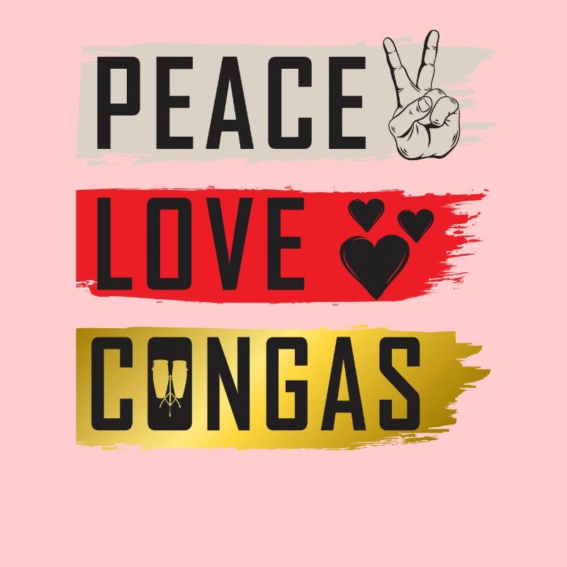 Peace Love Congas Instrument Conga Drum