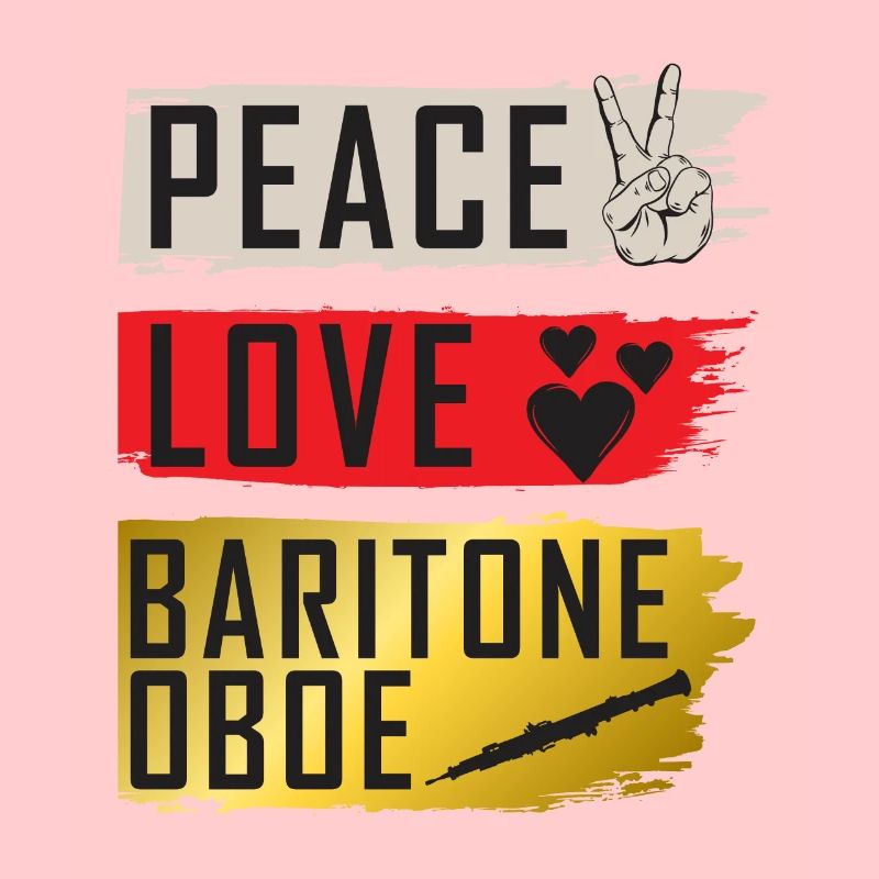 Peace Love Baritone Oboe Instrument
