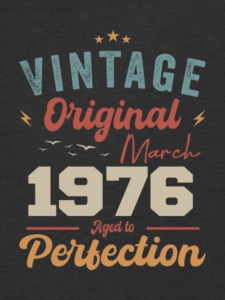 Maart 1976 Vintage Born Vintage verjaardag