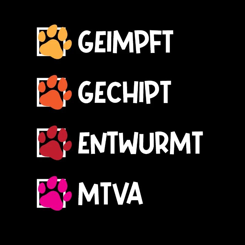Geimpft, gechipt, entwurmt, mtva tierarzt design