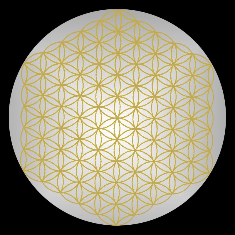 Fleur de Vie Or - 5ème Dimension - Mandala