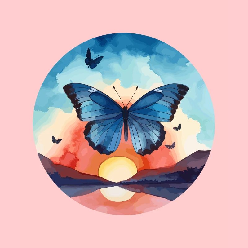 Blauer Morpho-Schmetterling