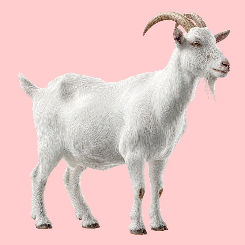 Portrait de chèvre de montagne blanche