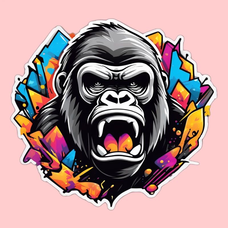 Gorilla Graffiti Glowing