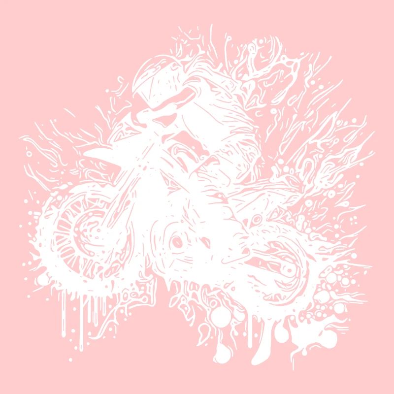 Moto de course tout-terrain style éclaboussure