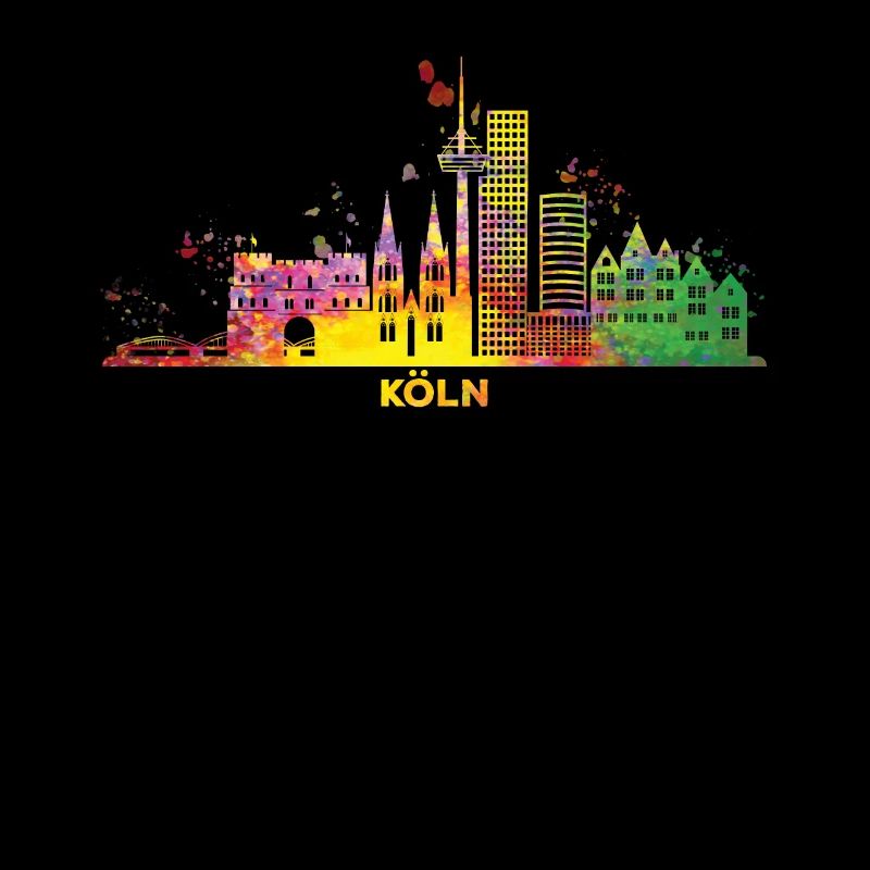 Cologne Skyline Colorful Cityscape Cologne