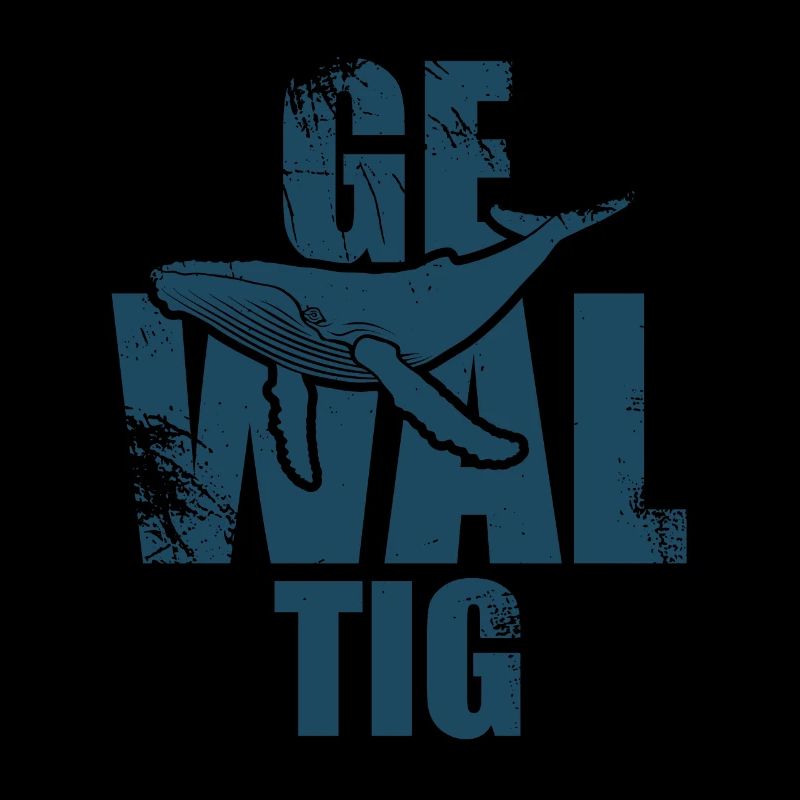 Gewaltig Wal - Buckelwal - Meeressäuger - Geschenk