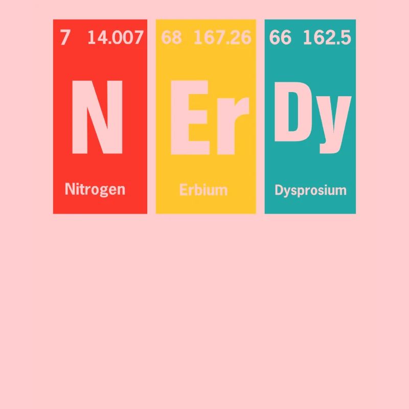 Nerdy Elements Nerd Scientifique Rétro Drôle