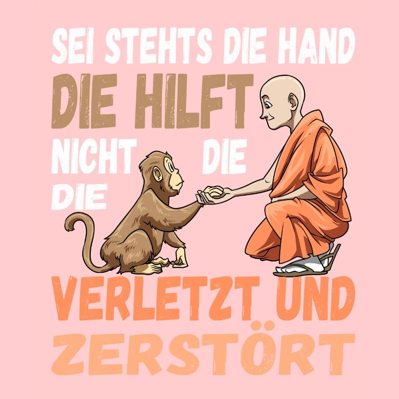 Helfende Hand Helfen Affe Mönch Nächstenliebe