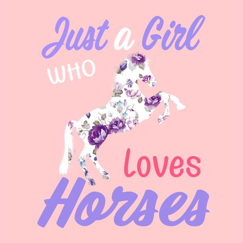 Nur ein Mädchen, das Pferde liebt