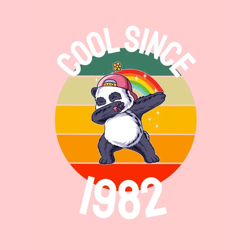 Cool Seit 1982 Retro Dabbing Panda 40. Geburtstag