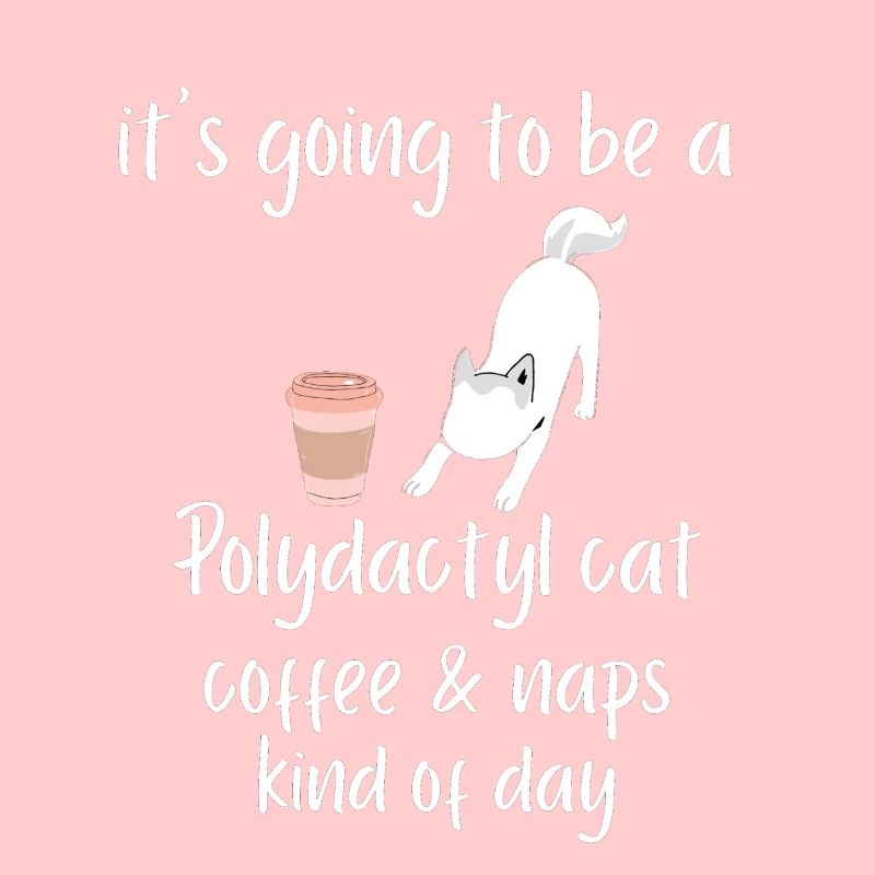 es wird ein Polydactyl Katze Kaffee Nickerchen Tee