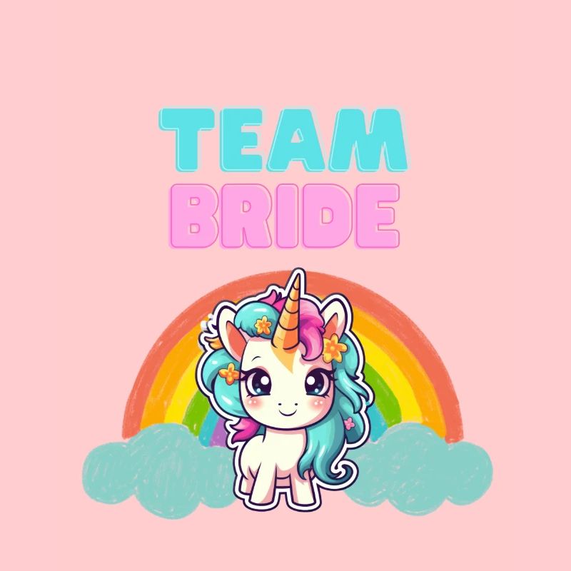 Conception de licorne « Team Bride »