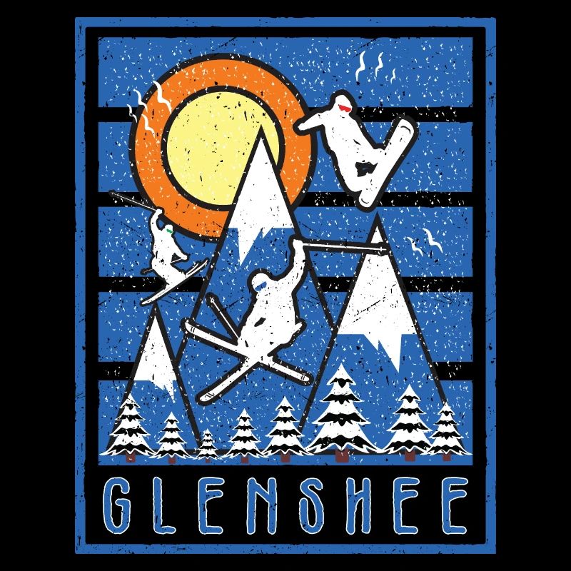 Retro Glenshe Ski Sunset