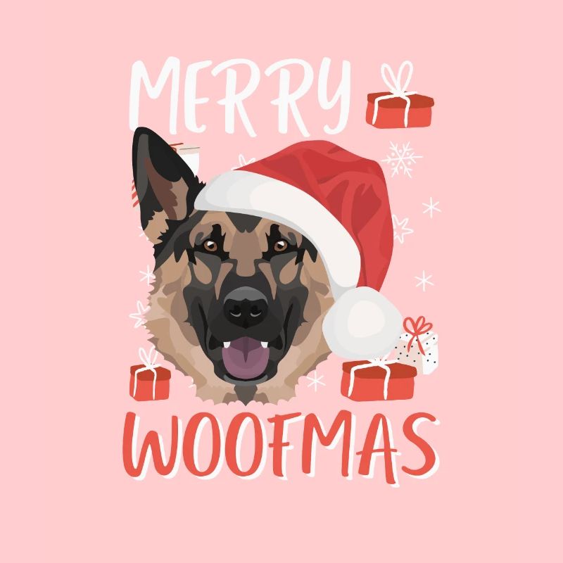 German Shepherd Merry Christmas