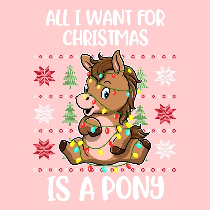 Xmas Pony Ugly Christmas Sweater Gift