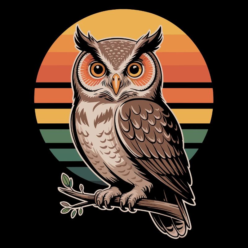 Vintage Eule Tier Vogel