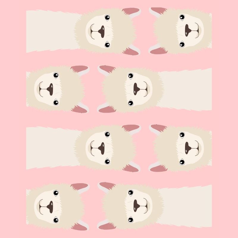 Alpaca Pattern Lama Motif