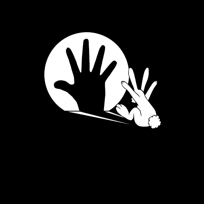 Ombre de lapin à la main