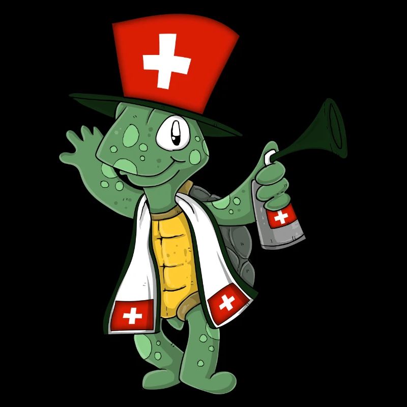 Schweizer Fan Schildkröte