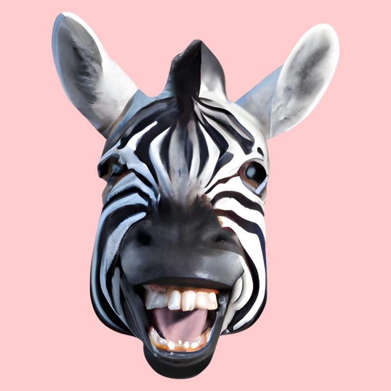 Broadly grinning zebra