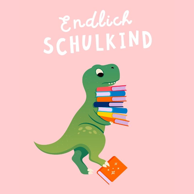 Endlich Schulkind Dinosaurier Dino Einschulung