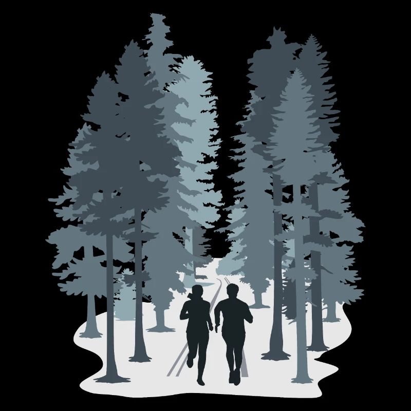 Running, trail running in the forest