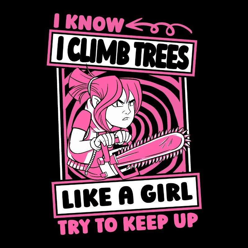 Baumpfleger Baumkletterer Arborist Mädchen