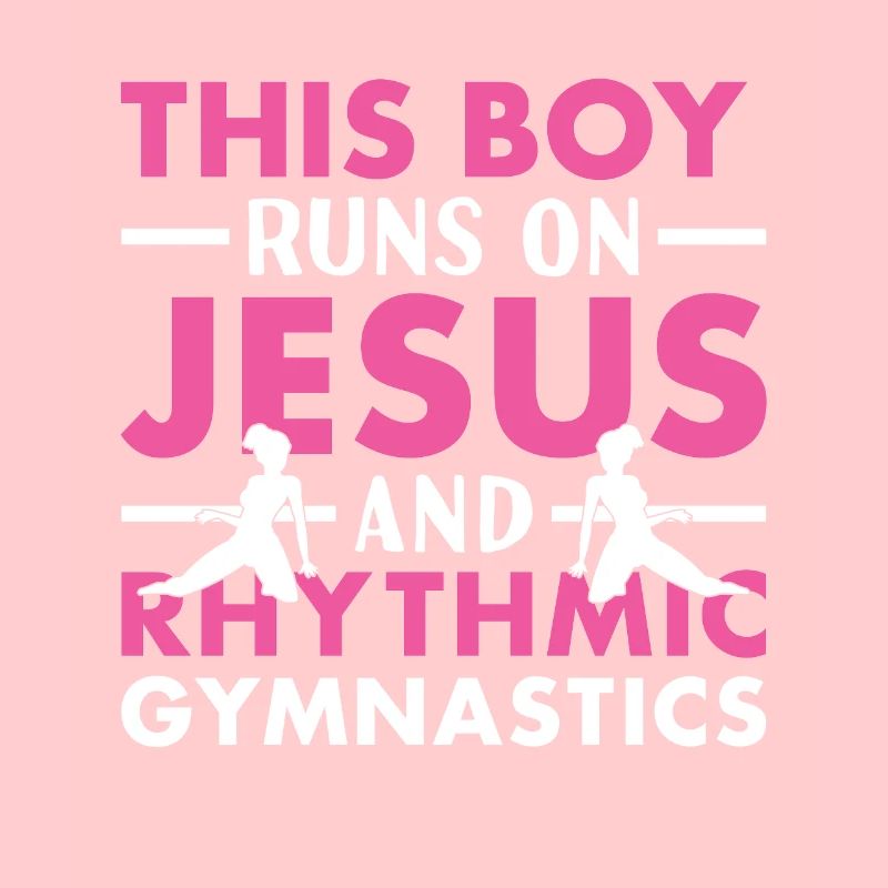 Gymnast Boy Runs On Jesus And Rhythmic Gymnastics