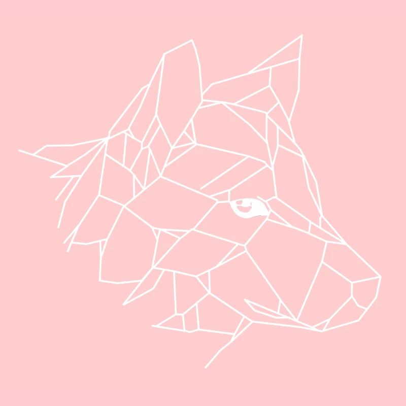 geometric white wolf