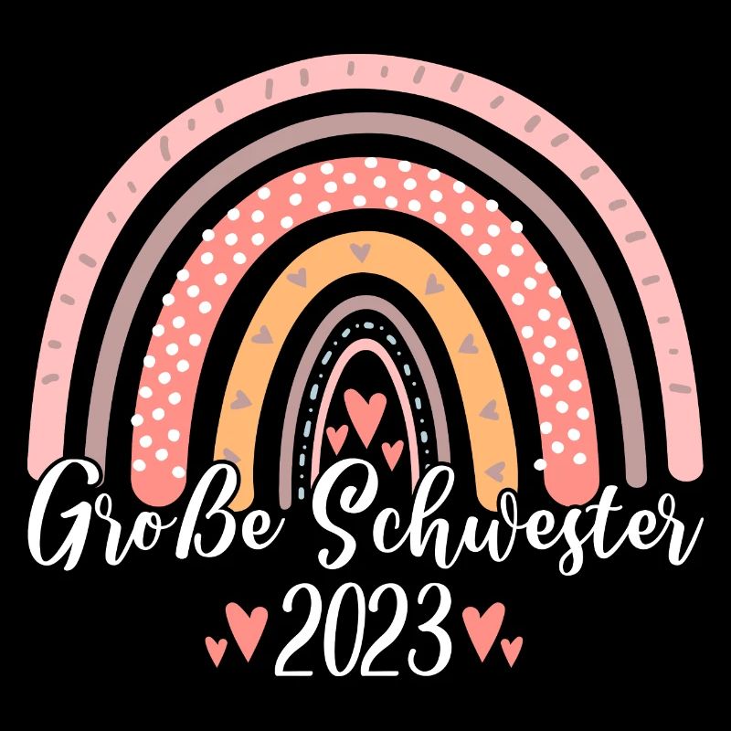 Große Schwester 2023 Boho Regenbogen Mädchen