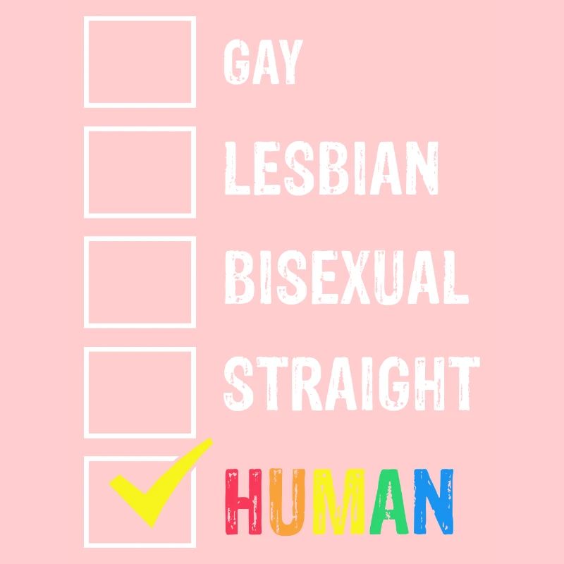 HUMAN Awesome Pride Identification T-Shirt rétro