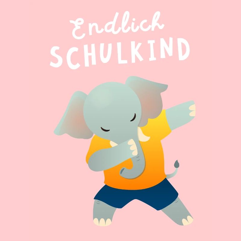 Endlich Schulkind Elefant Einschulung
