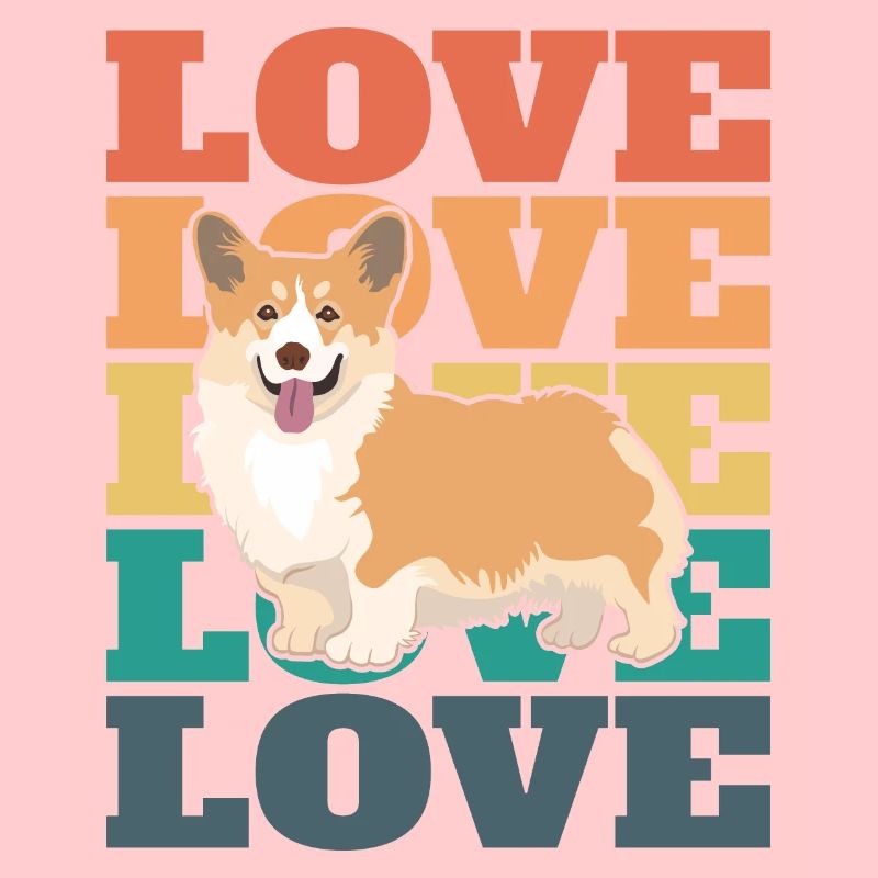 Corgi Hund Ich liebe Corgis
