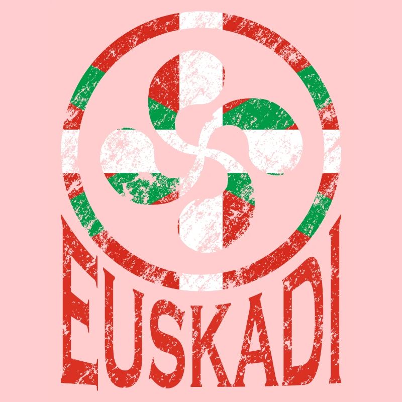 Flagge von Euskadi. Lauburu Baskenland. Ikurriña