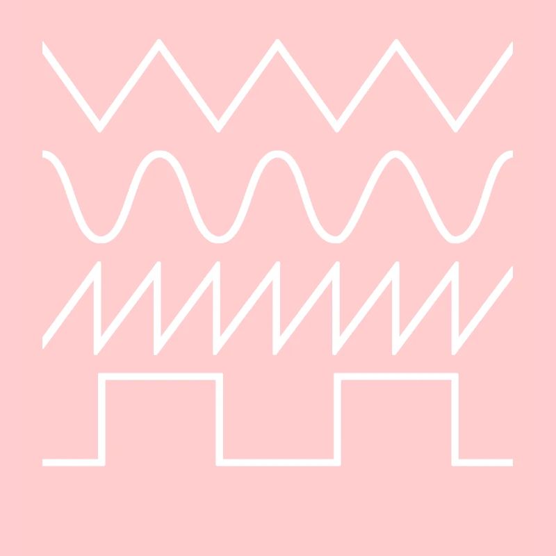 Synthesizer Waveforms (white font) #2