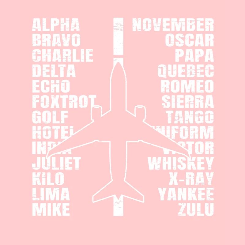 Phonetische Alphabet Flugzeug Pilot Aviator Flugzeug