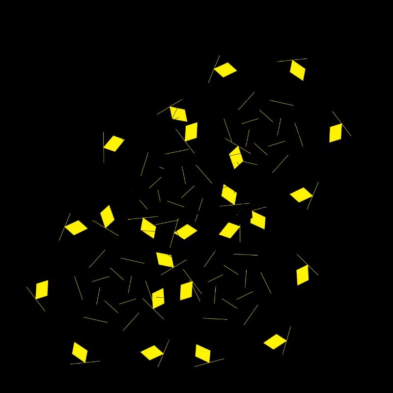 Abstract rhombus pattern black & yellow
