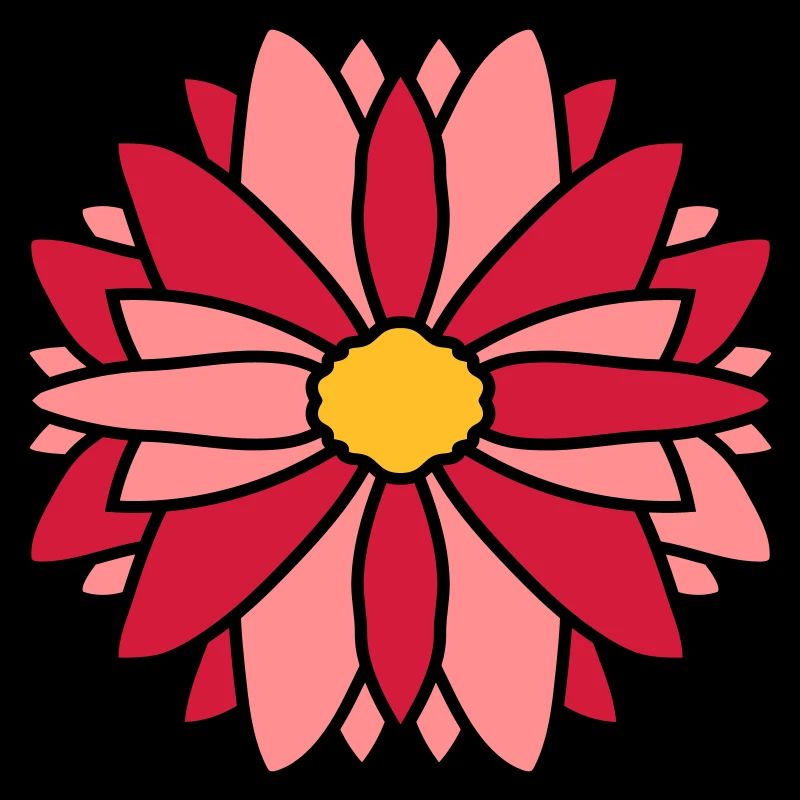 Rote Hübsche Blume Design
