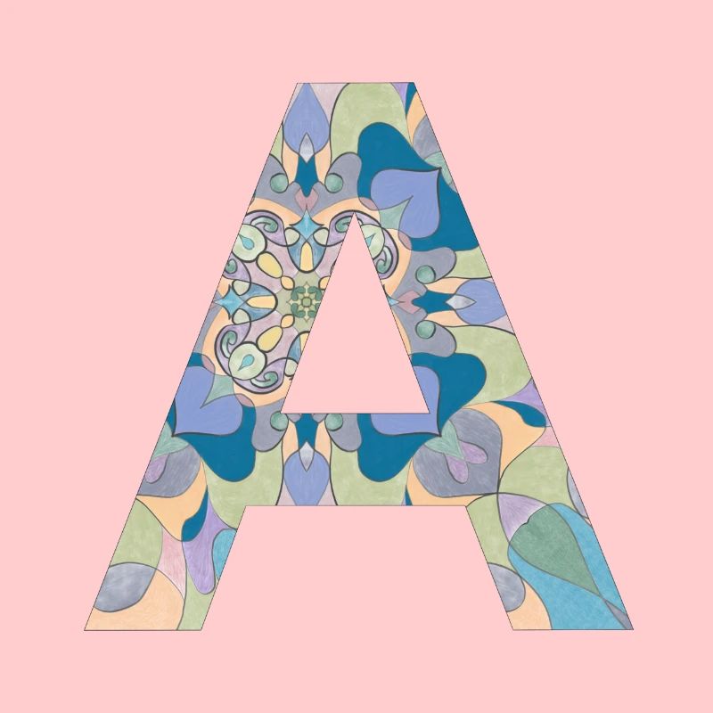 Buchstabe A im Mandala