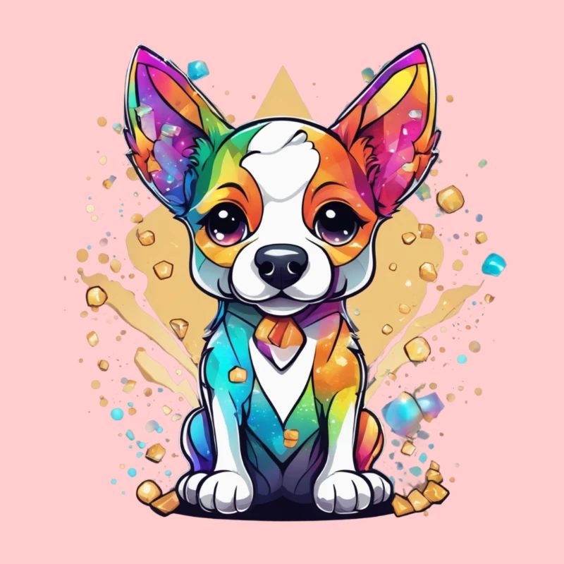 Chien coloré mignon