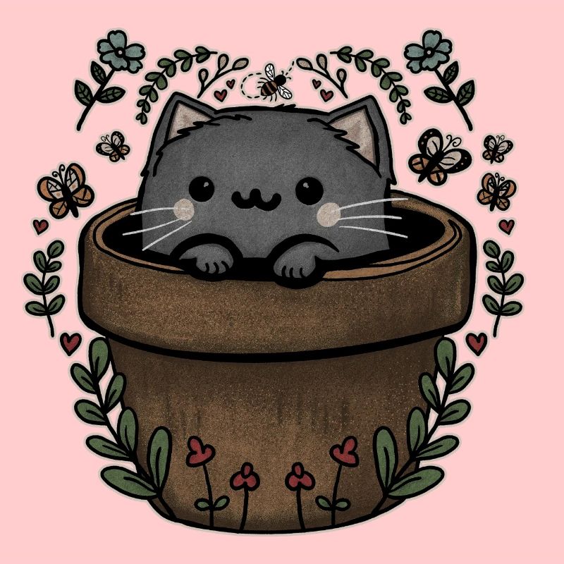 Chat fleur