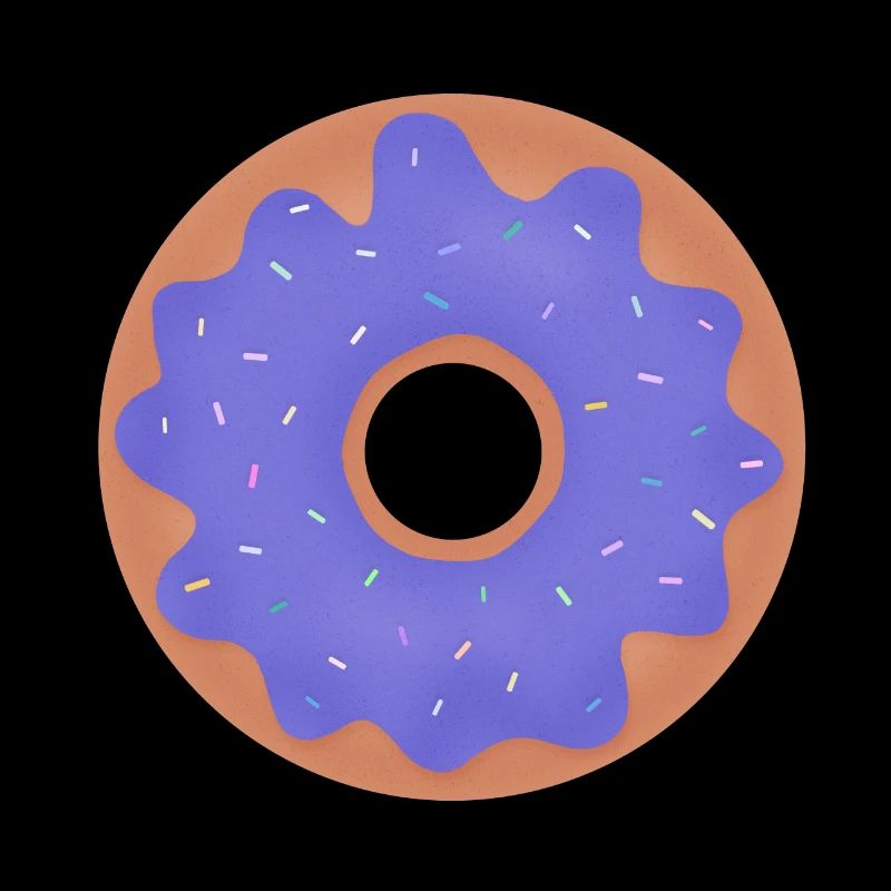Beignet avec glaçage violet