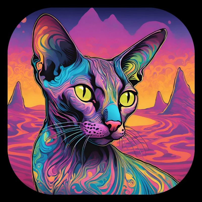 Chat psychédélique