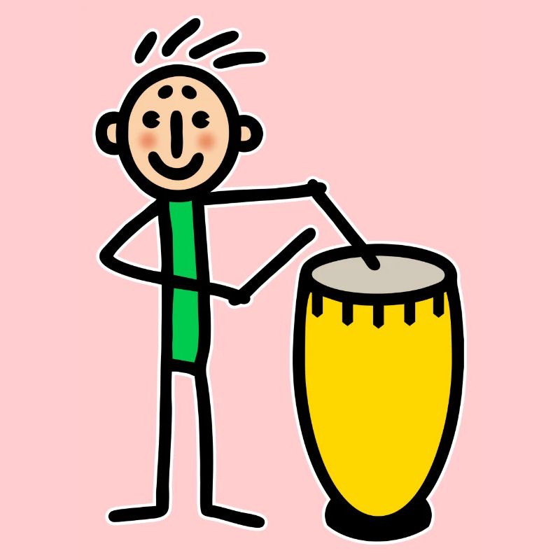 Drummer Trommler spielt Congas Djembe