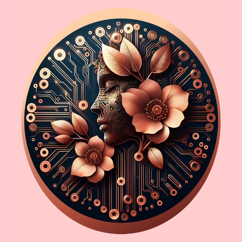 Bio Technologie KI Design Blumen